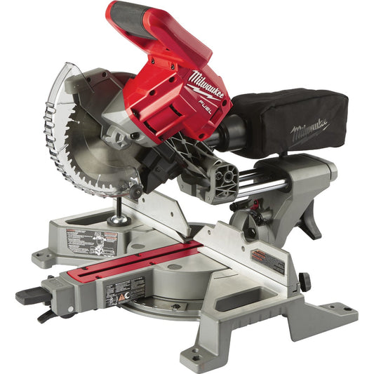 Milwaukee M18 FUEL 18 Volt Lithium-Ion Brushless 7-1/4 In. Dual-Bevel Sliding Compound Cordless Miter Saw (Bare Tool)