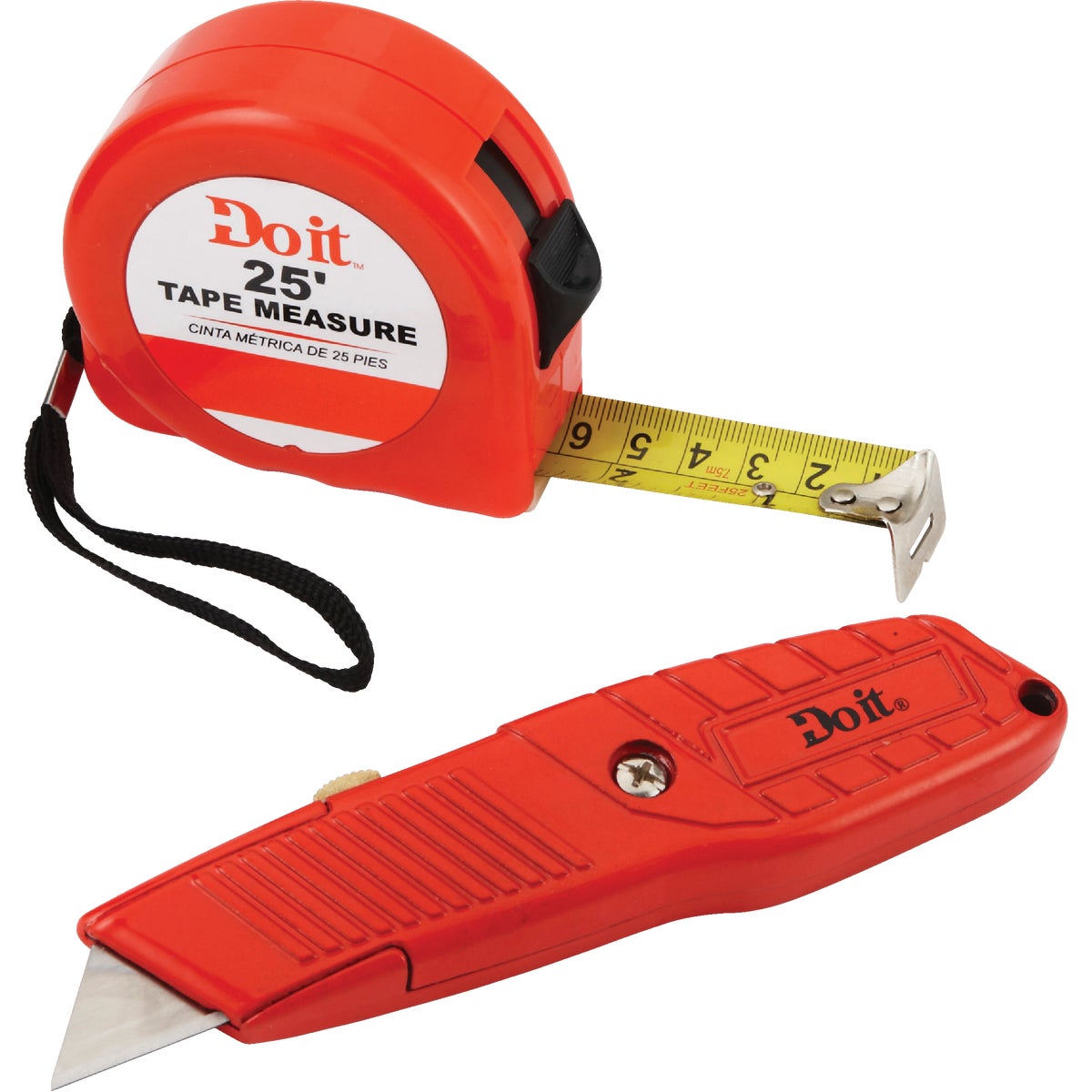 Do it 25 Ft. Tape Measure and Utility Knife Tool Set (2-Piece)