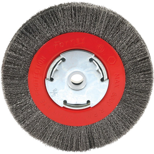 Forney 6 In. Crimped, Fine .008 In. Bench Grinder Wire Wheel