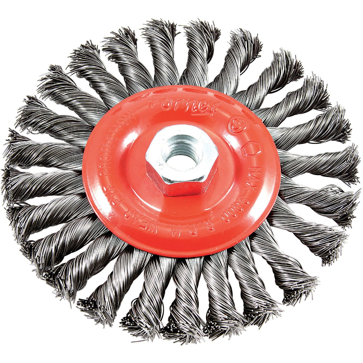 Forney 6 In. Twisted/Knotted .012 In. Angle Grinder Wire Wheel