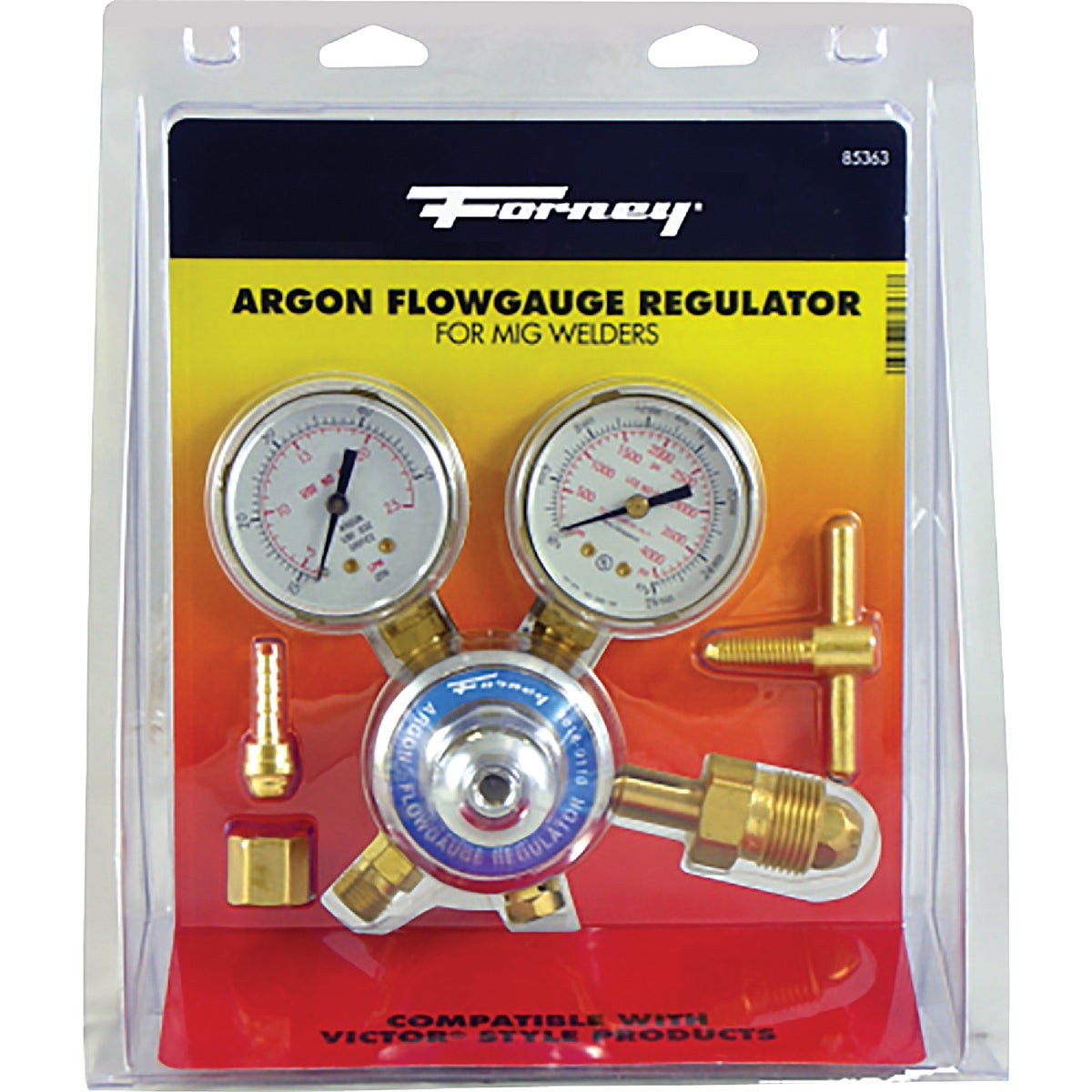 Forney Argon Flowgauge Regulator Kit for Mig Welders