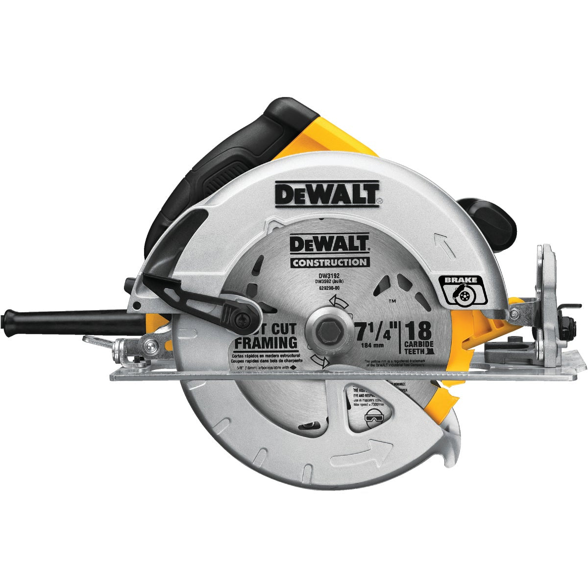 DeWalt 7-1/4 In. 15-Amp Circular Saw with Electric Brake