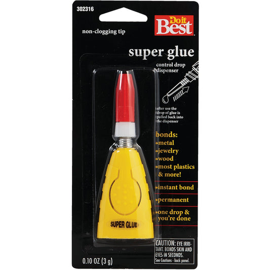 Do it Best 0.10 Oz. Liquid Super Glue with Control Drop Dispenser