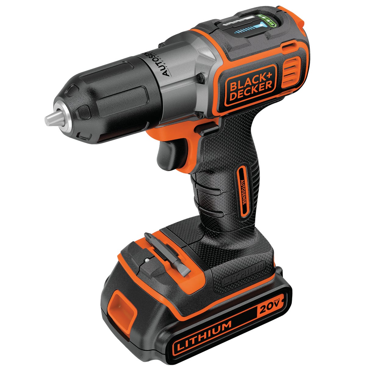 Black & Decker 20 Volt MAX Lithium-Ion 3/8 In. Cordless Drill Kit with AutoSense Technology