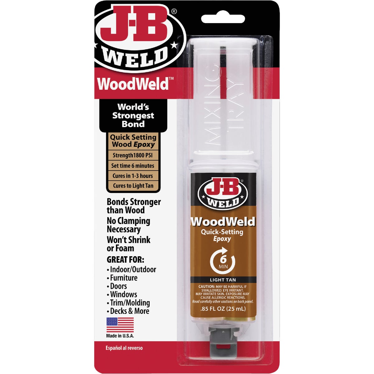 J-B Weld 0.85 Oz. WoodWeld Epoxy, Syringe