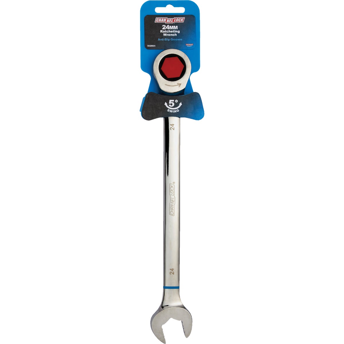 Channellock Metric 24 mm 12-Point Ratcheting Combination Wrench