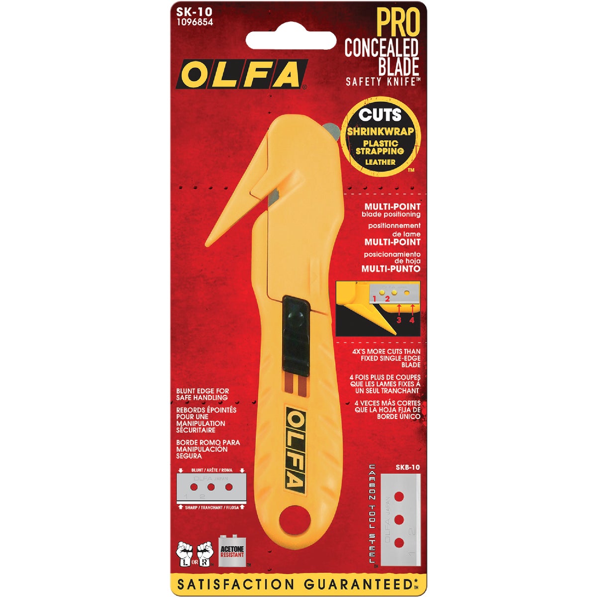 Olfa Concealed Blade Fixed Straight Utility Knife