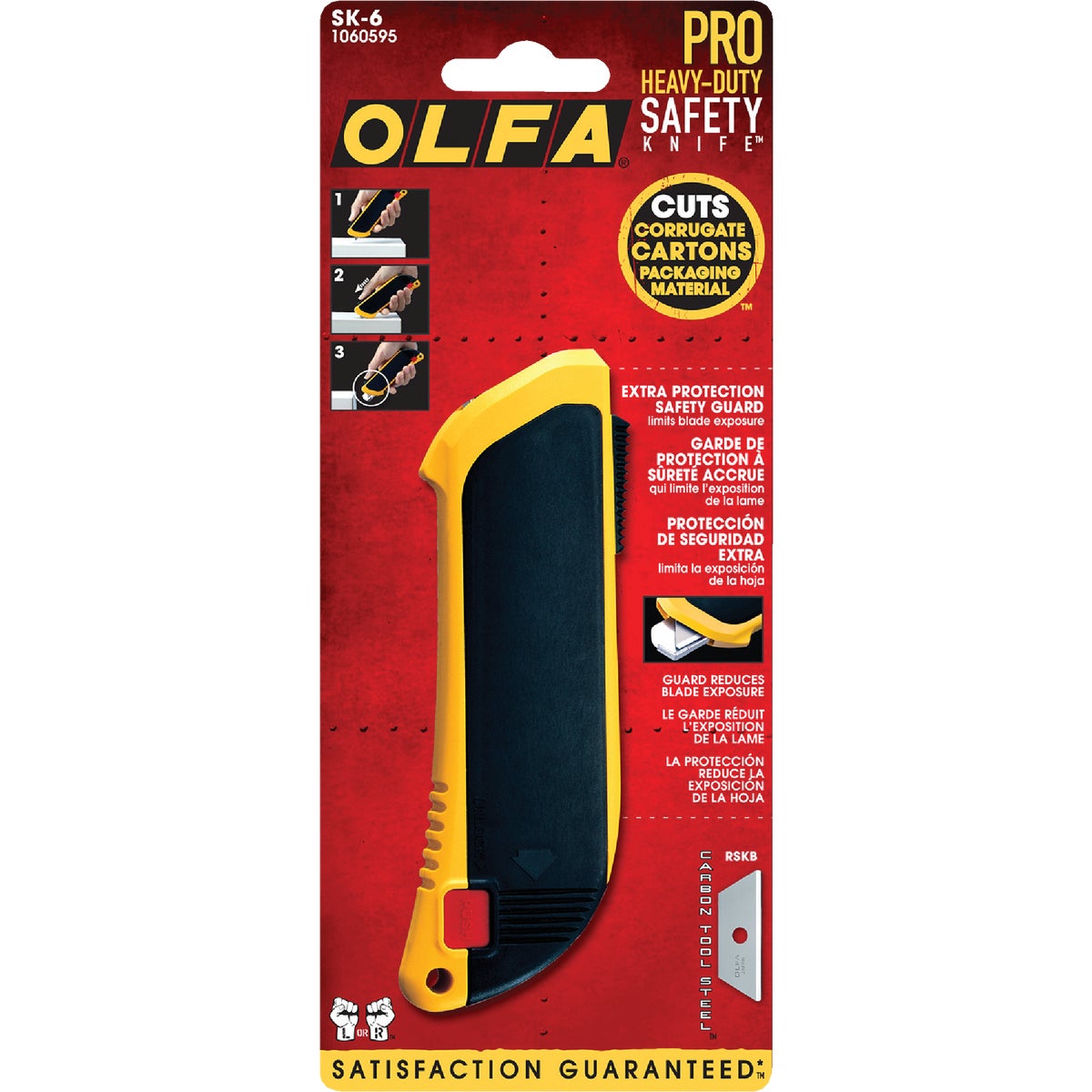 Olfa Safety Retractable Straight Utility Knife