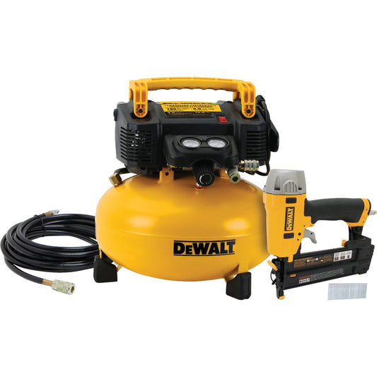 DeWalt 16-Gauge 2-1/2 In. Finish Nailer and 6-Gallon Pancake Compressor Combo Kit