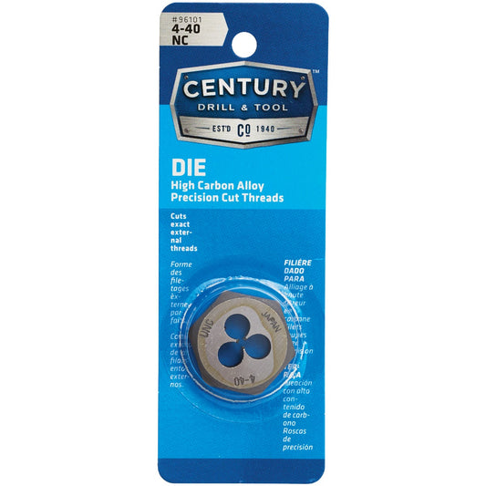 Century Drill & Tool 4-40 National Coarse 1 In. Across Flats Fractional Hexagon Die