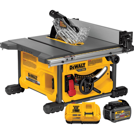 DeWalt FLEXVOLT 60-Volt MAX Lithium-Ion Brushless 8-1/4 In. Cordless Table Saw Kit