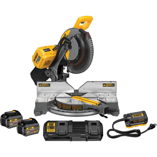 DeWalt Flexvolt 120-Volt MAX Lithium-Ion Brushless 12 In. Dual-Bevel Fixed Cordless Miter Saw Kit