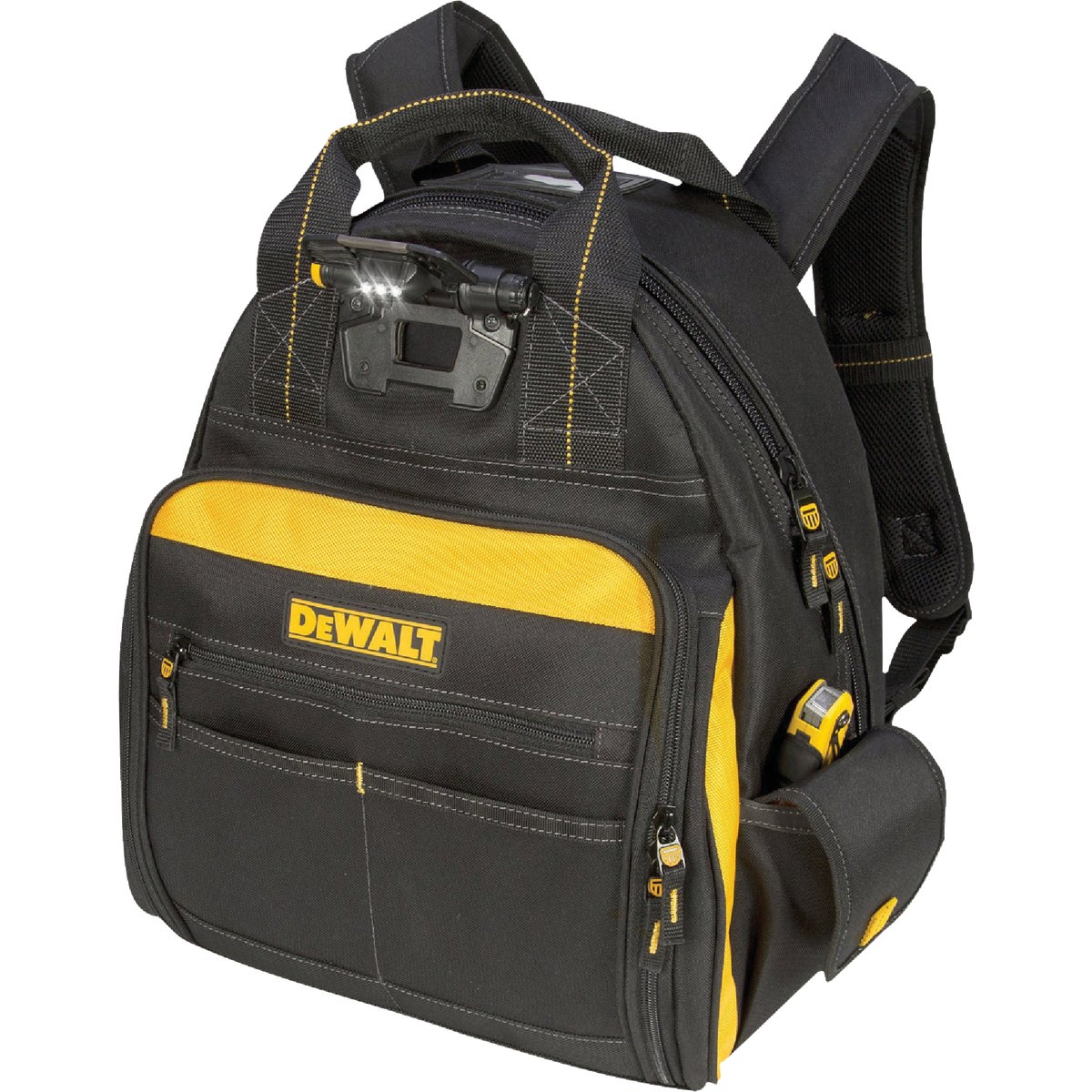 DeWalt 57-Pocket 16 In. Lighted Backpack Tool Bag