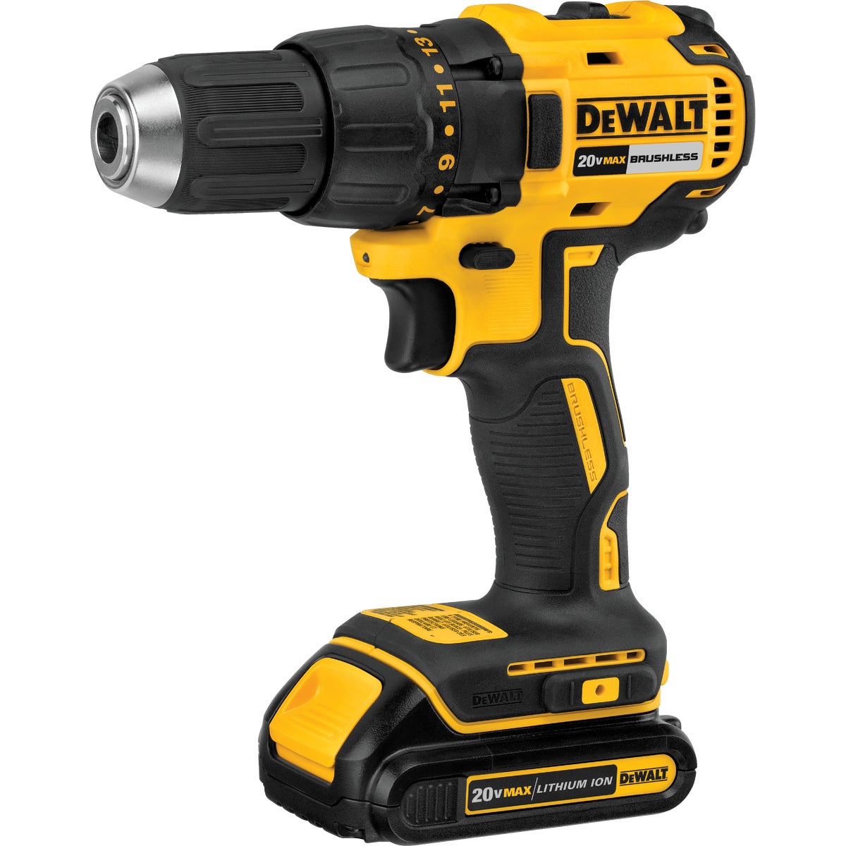 DeWalt 20 Volt MAX Lithium-Ion Brushless 1/2 In. Compact Cordless Drill Kit