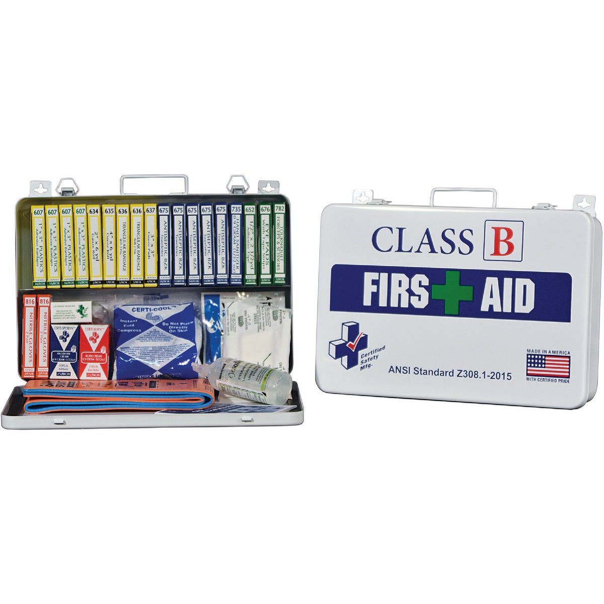 Certified Safety Class B ANSI & OSHA Certified First Aid Kit (117-Piece)