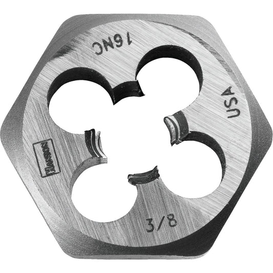 Century Drill & Tool 3/8-16 National Coarse 1 In. Across Flats Fractional Hexagon Die