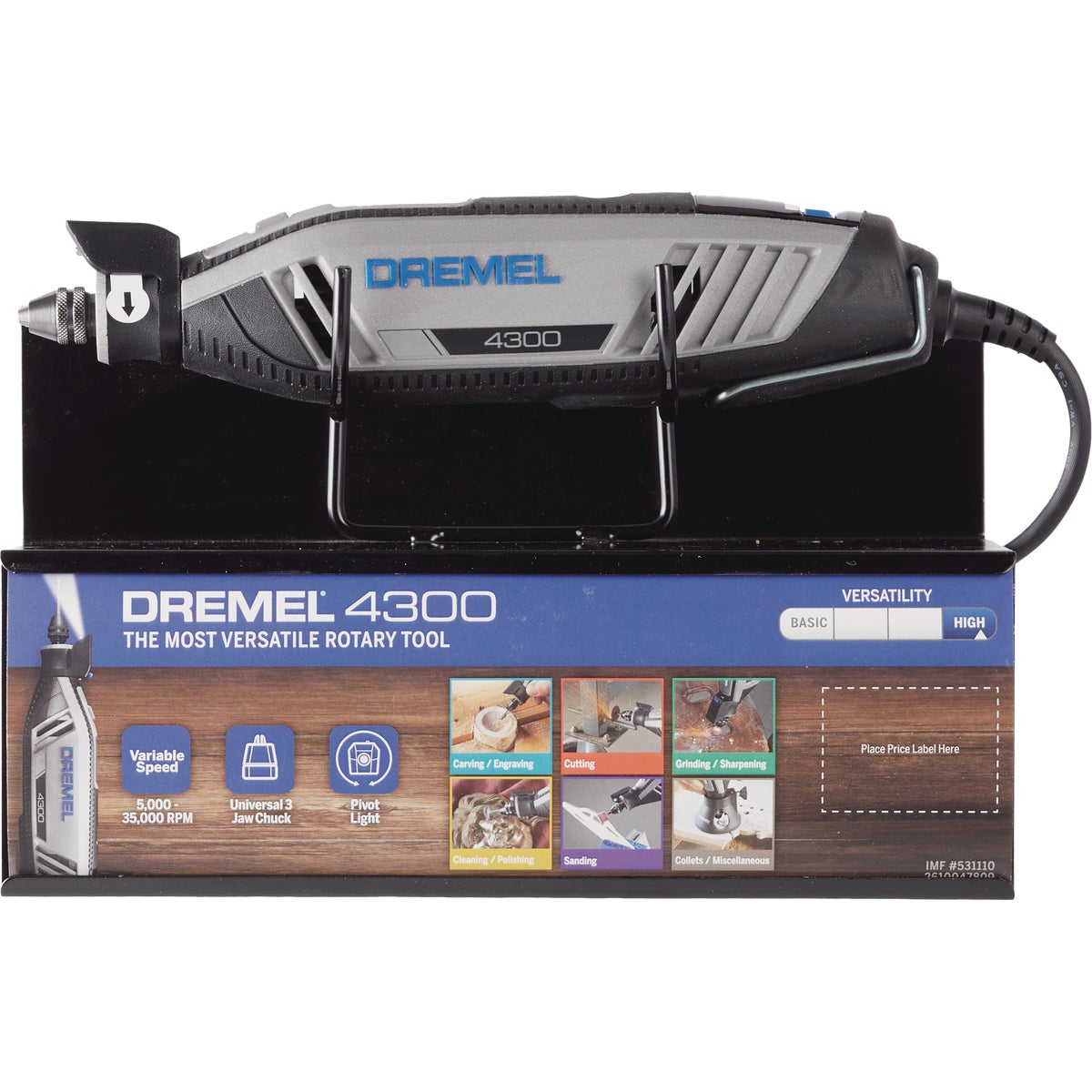 Dremel 4300 Series 120-Volt 1.8-Amp Variable Speed Electric Rotary Tool Kit