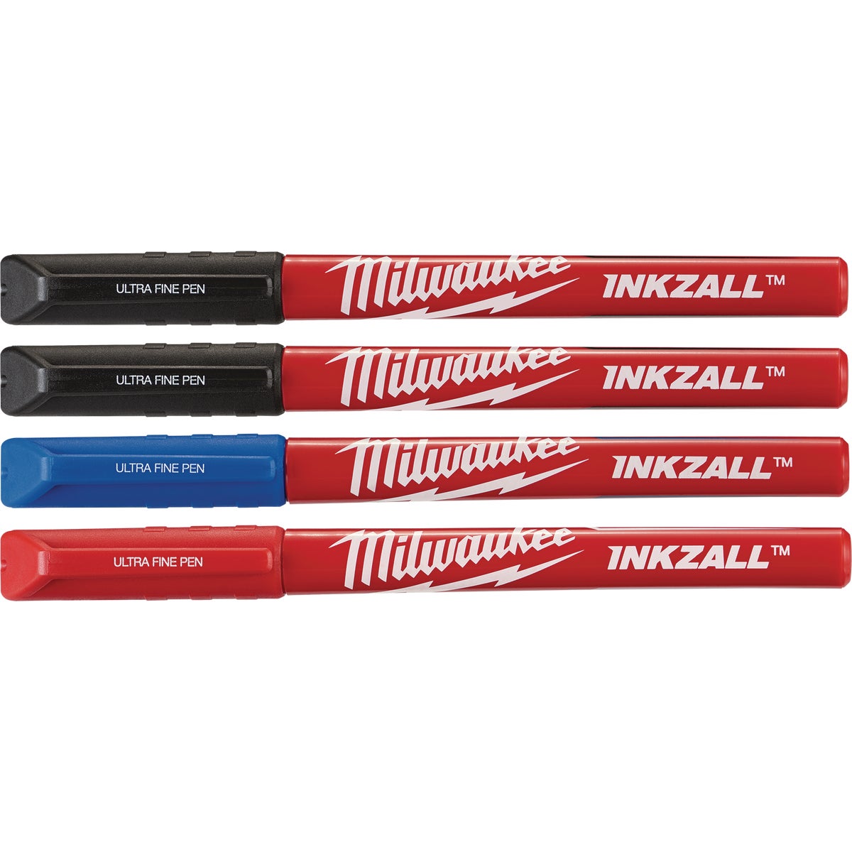 Milwaukee INKZALL Ultra Fine Point Various Color Job Site Pen (4-Pack)