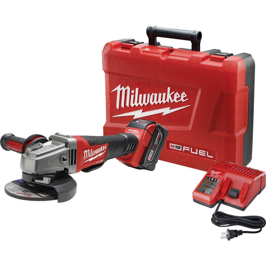 Milwaukee M18 FUEL 18-Volt Lithium-Ion 4-1/2 In. - 5 In. Brushless Cordless Angle Grinder Kit