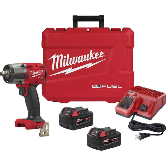 Milwaukee M18 FUEL 18 Volt Lithium-Ion Brushless 1/2 In. Mid-Torque Impact Wrench w/Friction Ring Kit