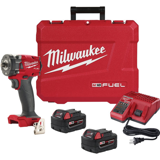 Milwaukee M18 FUEL 18 Volt Lithium-Ion Brushless 3/8 In. Compact Impact Wrench w/Friction Ring Kit