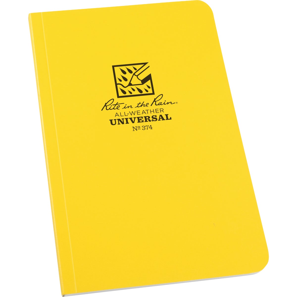 Rite in the Rain All-Weather 4-5/8 In. W x 7-1/4 In. H 64-Sheet Soft Cover Side-Bound Notebook, Yellow