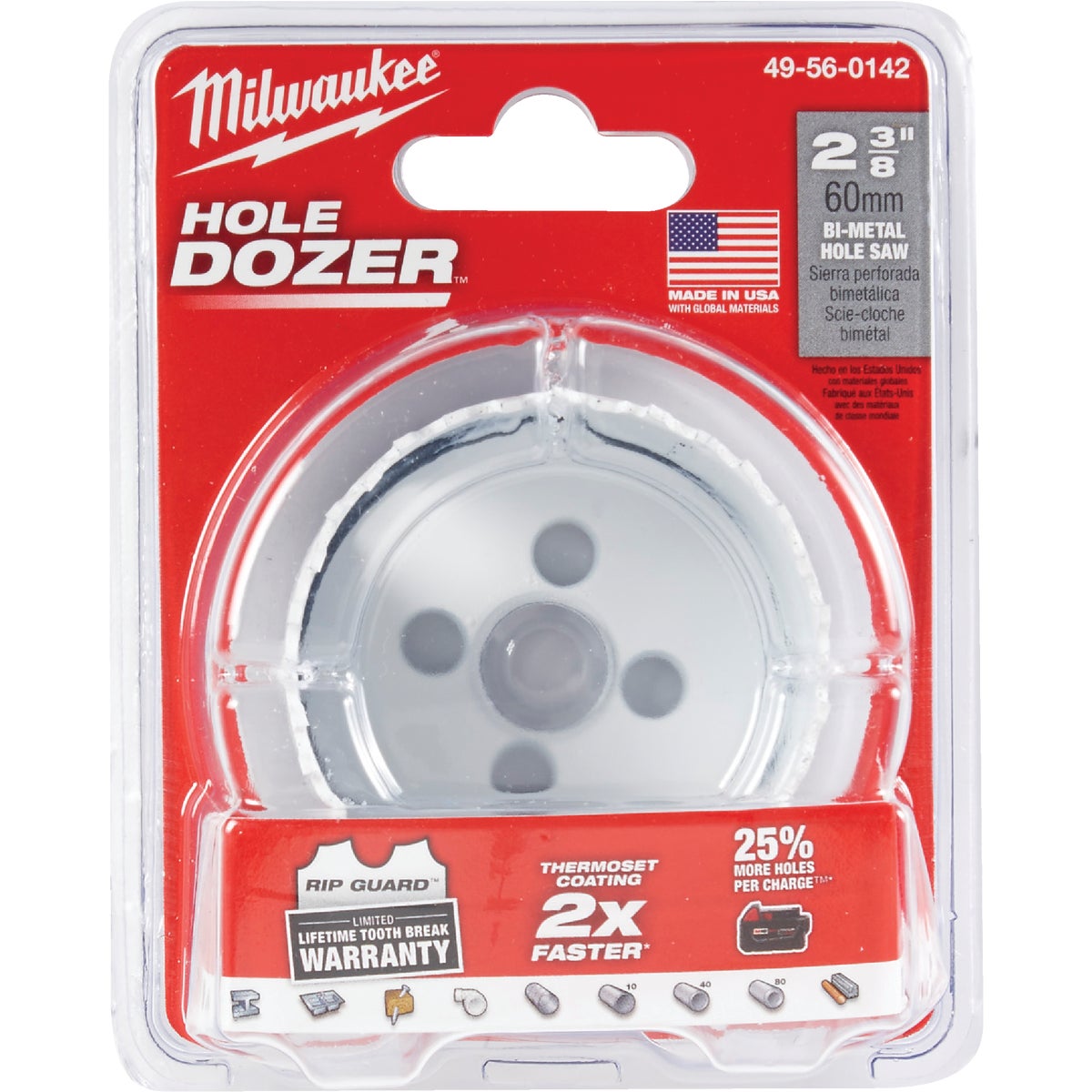 Milwaukee HOLE DOZER 2-3/8 In. Bi-Metal Hole Saw