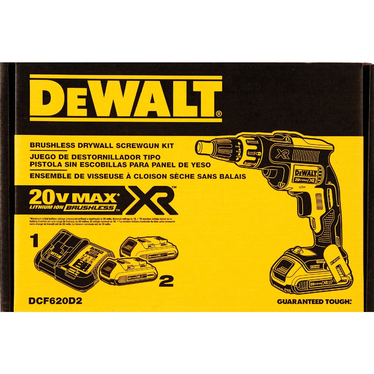 DeWalt 20 Volt MAX XR Lithium-Ion Brushless Drywall Cordless Screwgun Kit