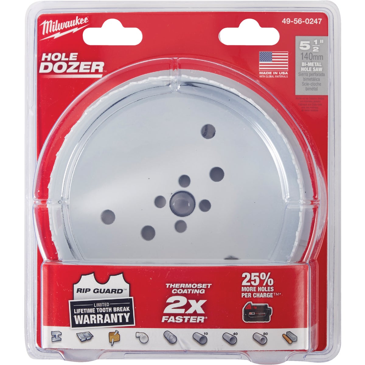 Milwaukee HOLE DOZER 5-1/2 In. Bi-Metal Hole Saw