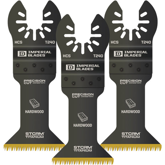 Imperial Blades ONE FIT 1-3/4 In. 15 TPI Titanium Storm Japanese Oscillating Blade (3-Pack)