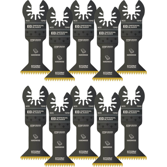 Imperial Blades ONE FIT 1-3/4 In. 15 TPI Titanium Storm Japanese Oscillating Blade (10-Pack)