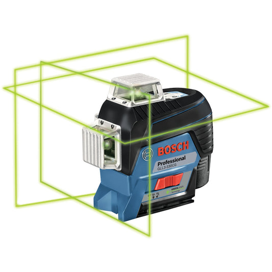 Bosch 200 Ft. Self-Leveling 360 Deg Green-Beam 3-Plane Leveling & Alignment-Line Laser Level Kit