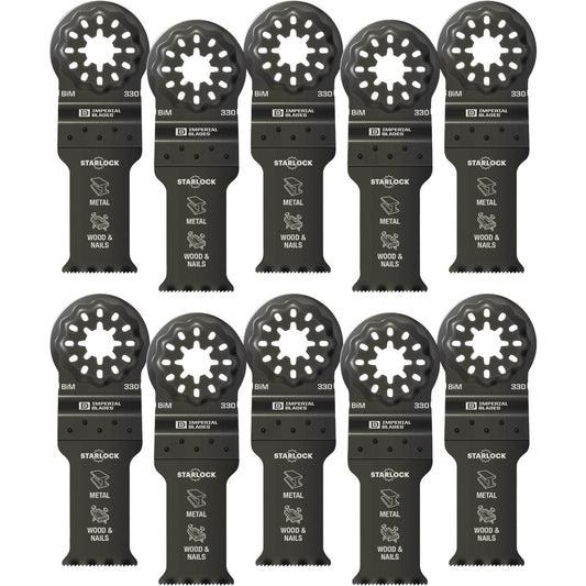 Imperial Blades Starlock 1-1/8 In. 18 TPI Metal/Wood Oscillating Blade (10-Pack)