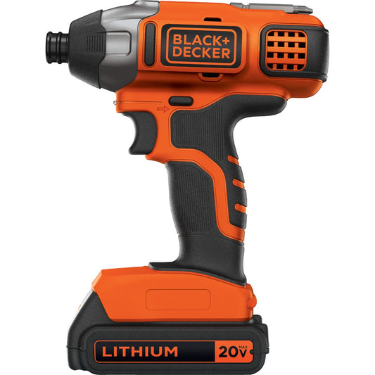 Black & Decker 20 Volt MAX Lithium-Ion 1/4 In. Hex Cordless Impact Driver Kit