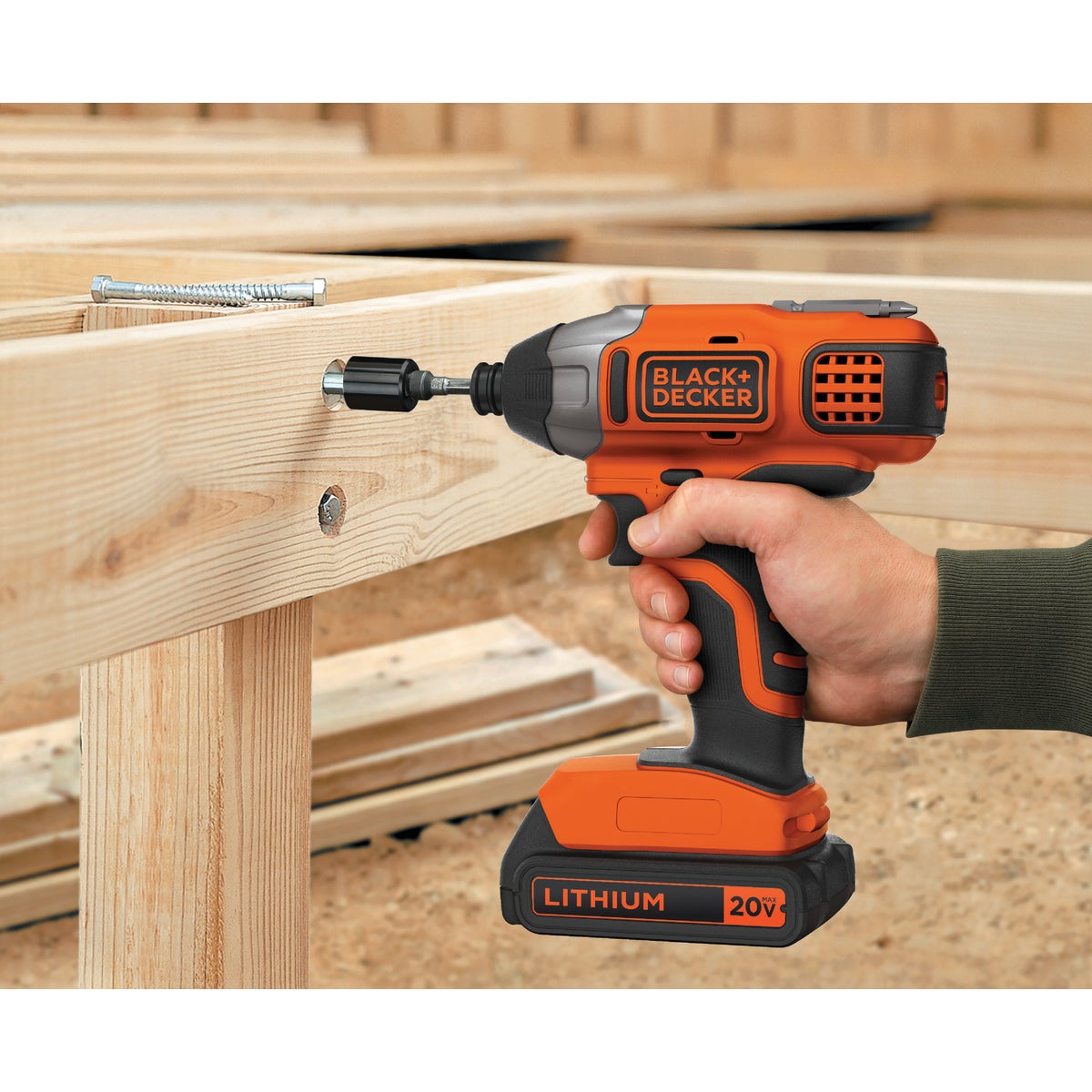 Black & Decker 20 Volt MAX Lithium-Ion 1/4 In. Hex Cordless Impact Driver Kit