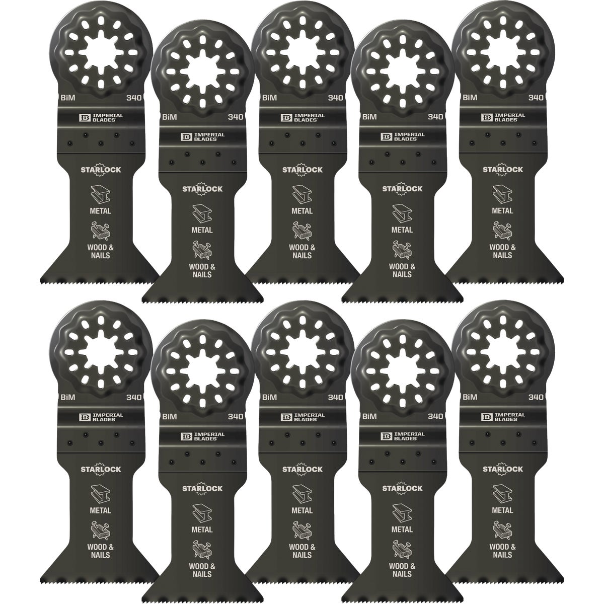 Imperial Blades Starlock 1-3/4 In. 18 TPI Metal/Wood Oscillating Blade (10-Pack)