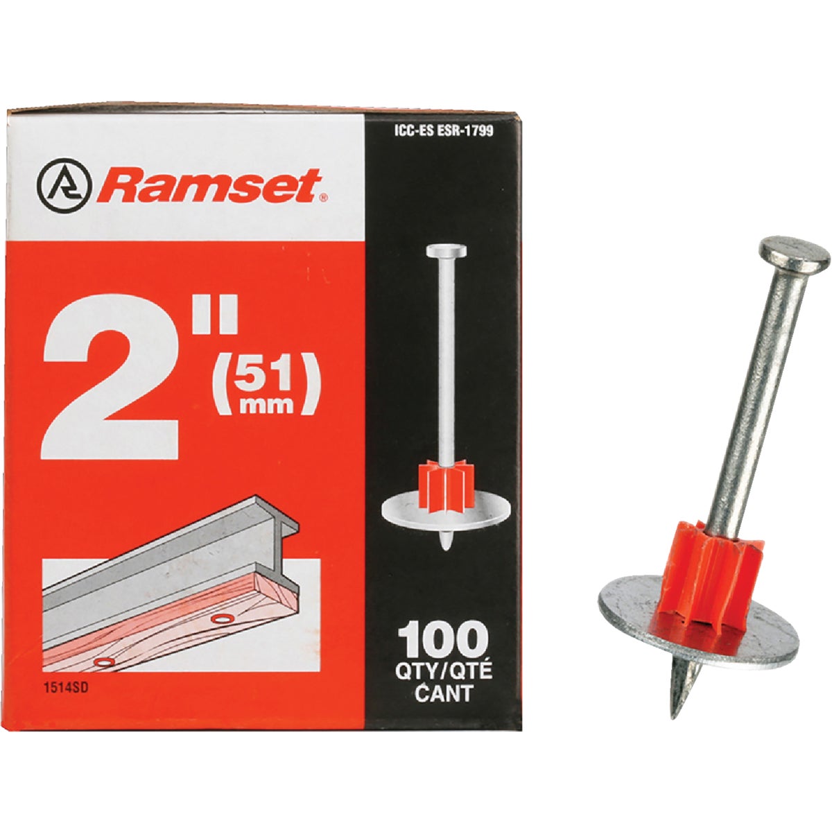 Ramset 2 In. Fastening Pin with Washer (100-Pack)