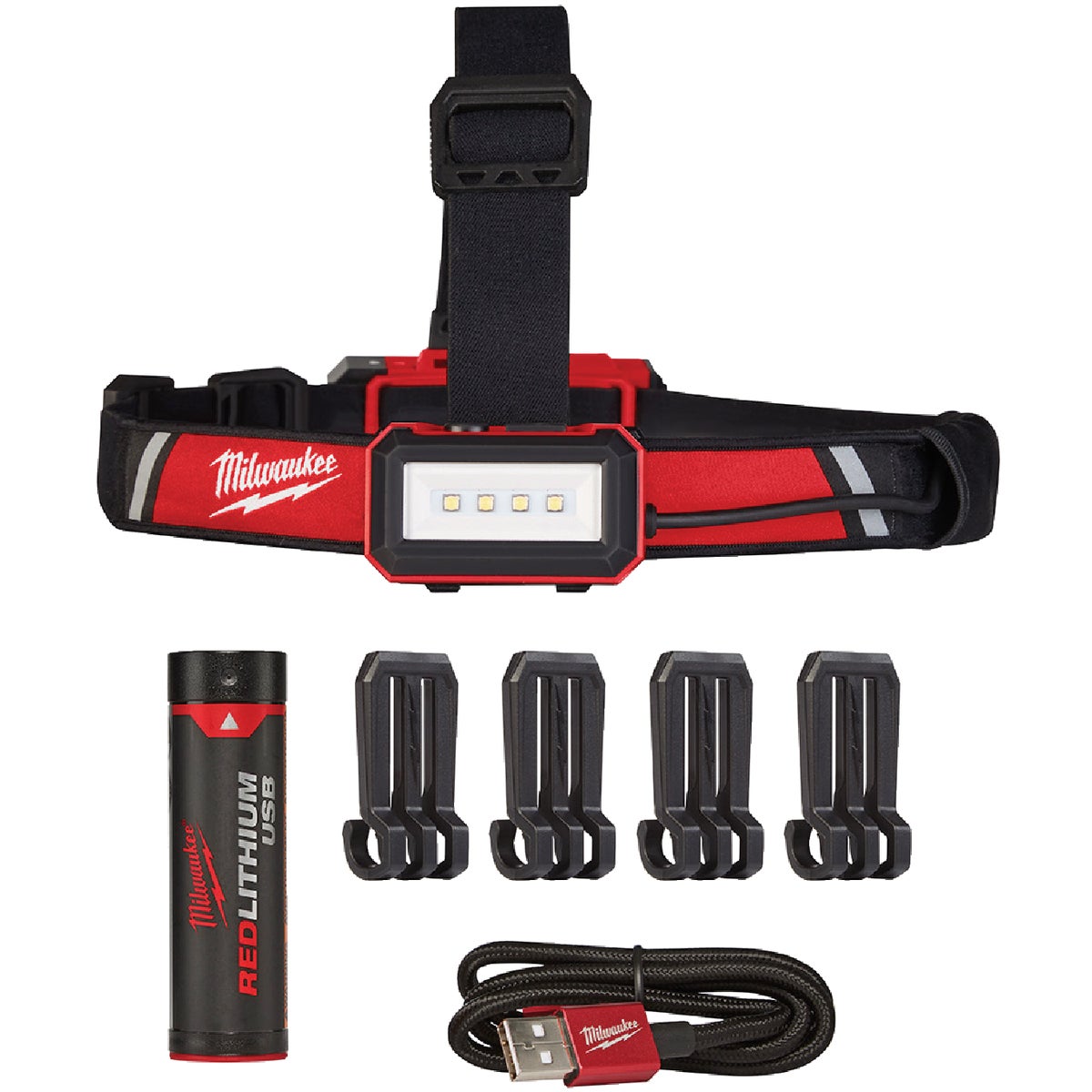 Milwaukee 600 Lm. LED REDLITHIUM USB Rechargeable Low-Profile Headlamp