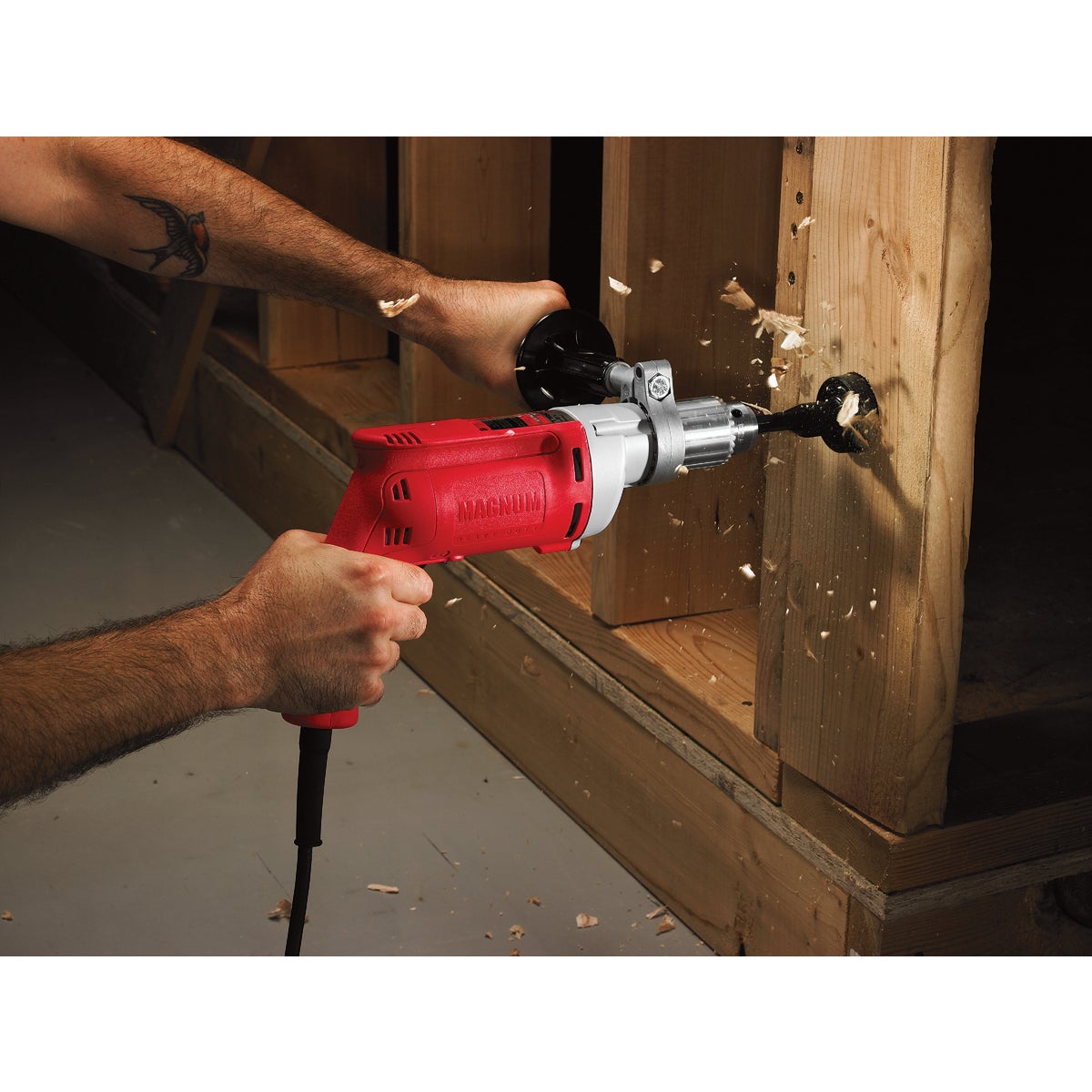 Milwaukee Magnum 1/2 In. 8-Amp Keyed Electric Drill with Textured Grip