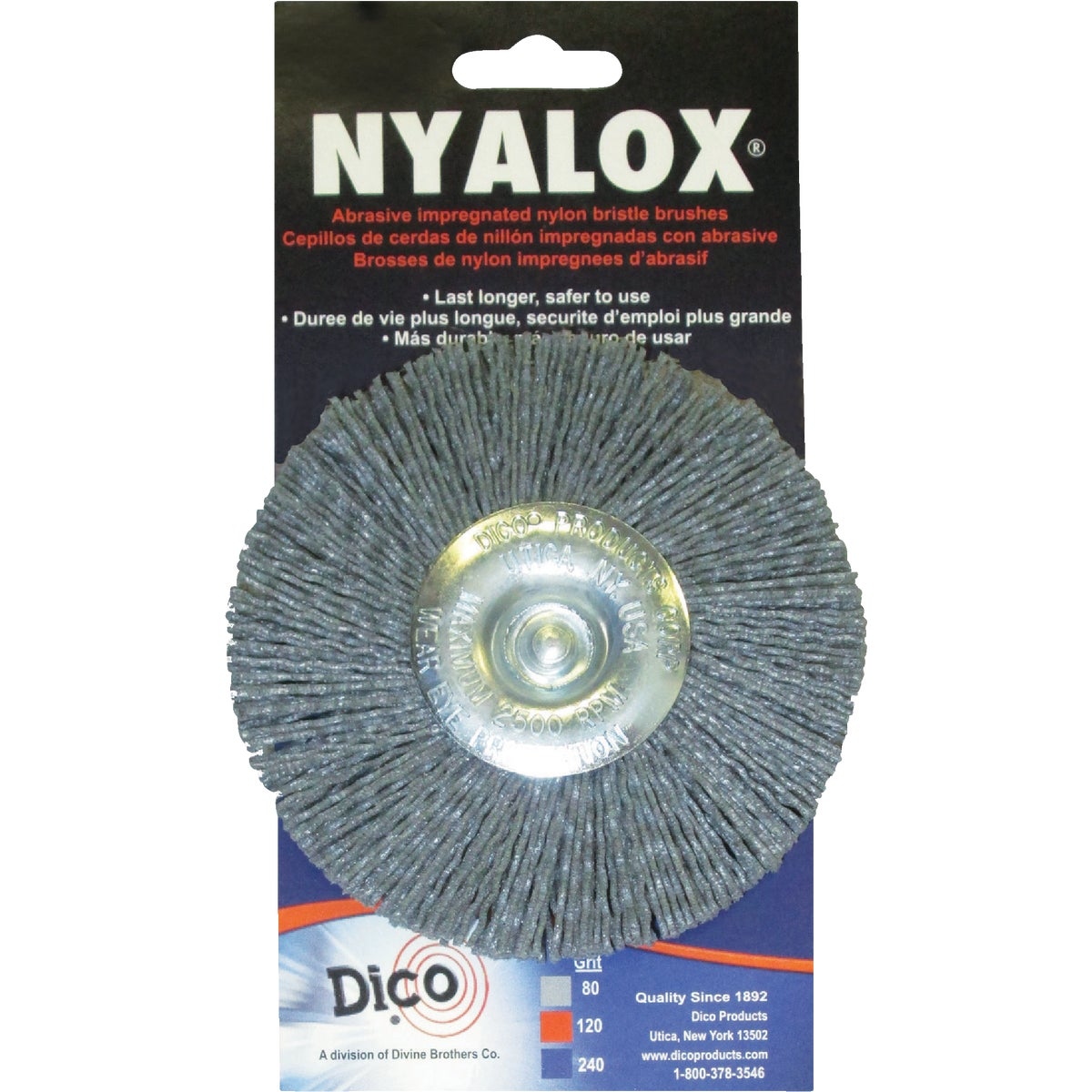 Dico Nyalox 4 In. Extra Coarse Drill-Mounted Wire Brush