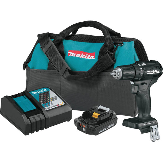 Makita 18 Volt LXT Lithium-Ion 1/2 In. Brushless Sub-Compact Cordless Drill Kit