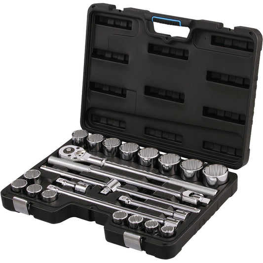 Channellock Standard 3/4 In. Drive 12-Point Shallow Ratchet & Socket Set (23-Piece)