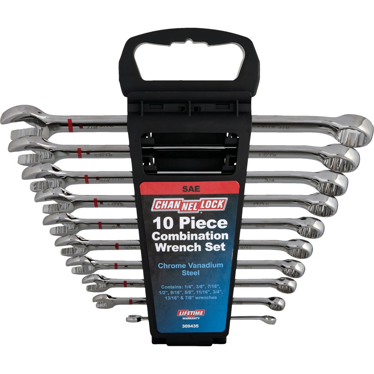 Channellock Standard 12-Point Combination Wrench Set (10-Piece)