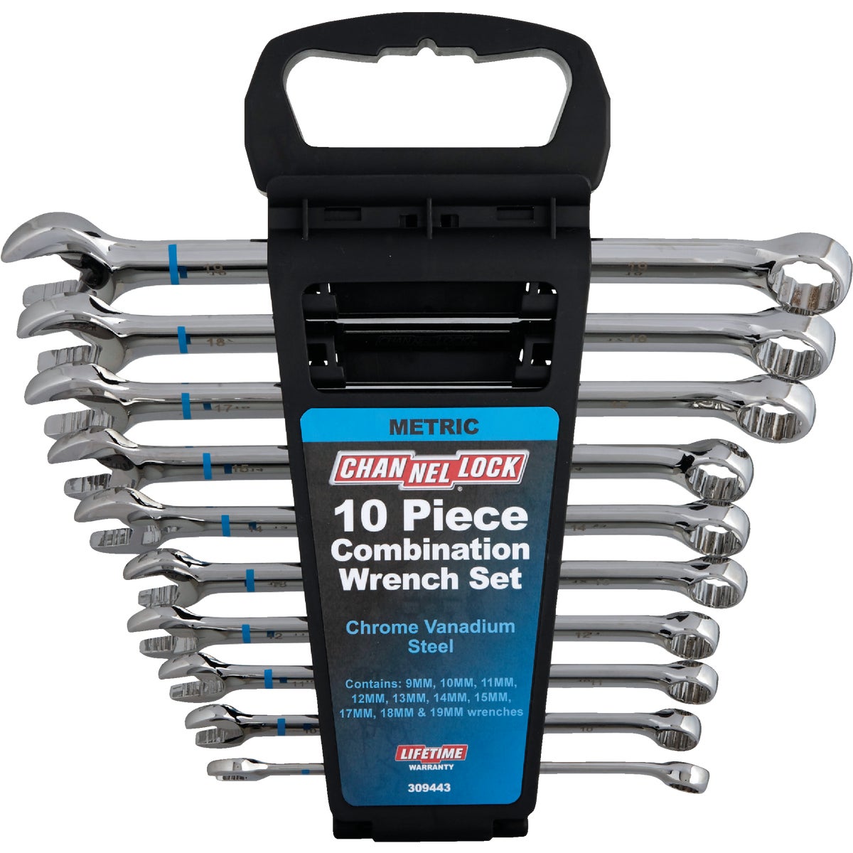 Channellock Metric 12-Point Combination Wrench Set (10-Piece)