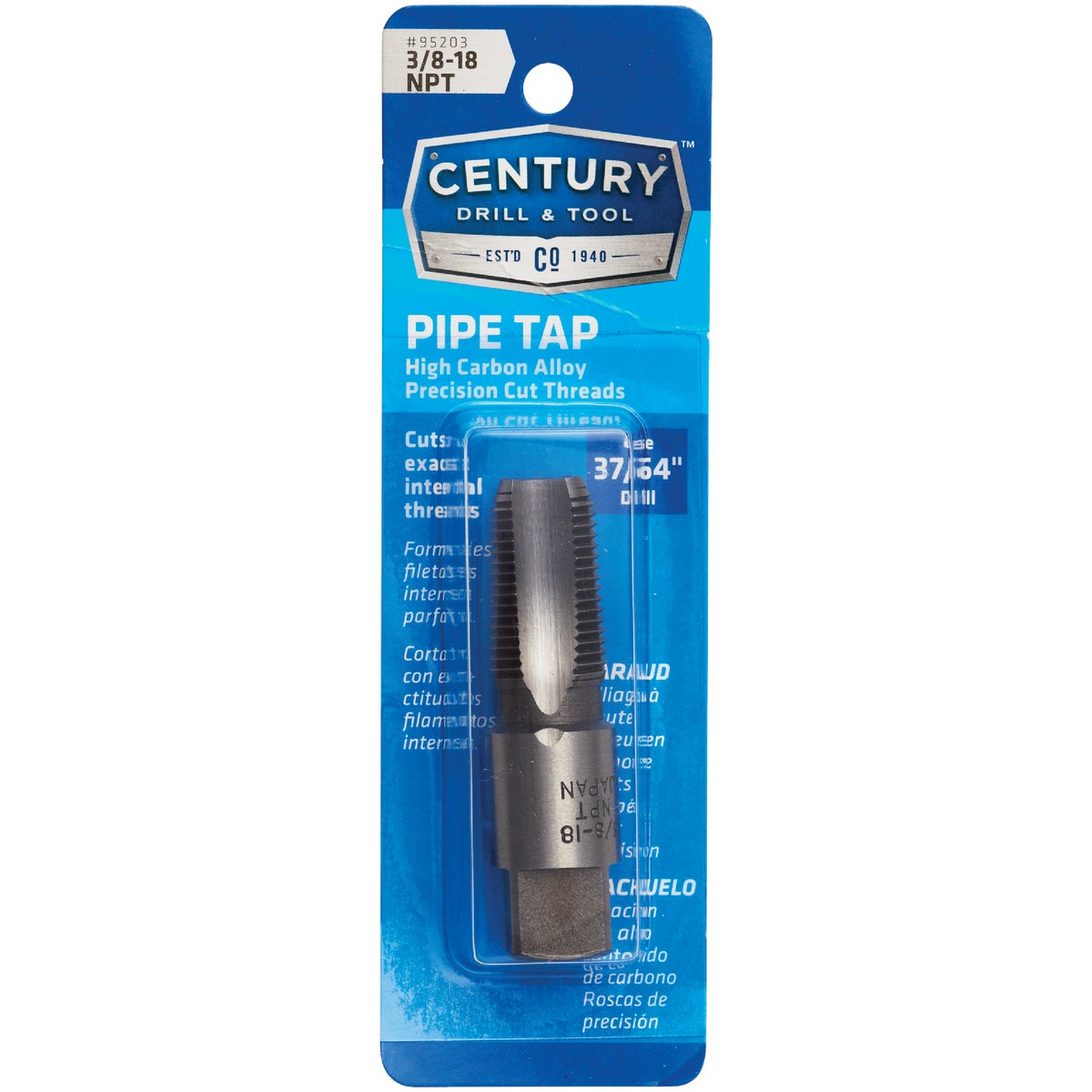 Century Drill & Tool 3/8-18 NPT National Pipe Thread Tap