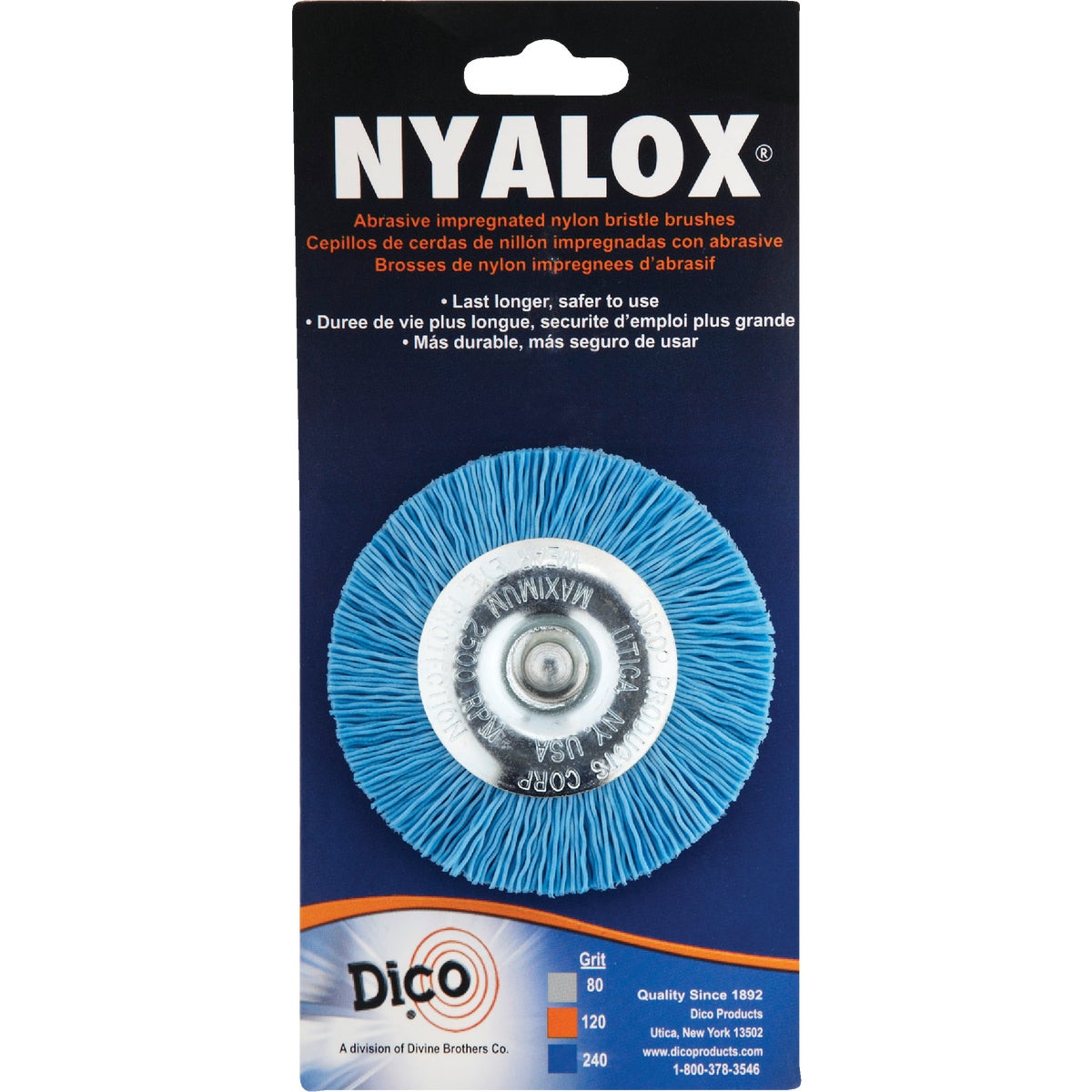 Dico Nyalox 3 In. Fine Drill-Mounted Wire Brush