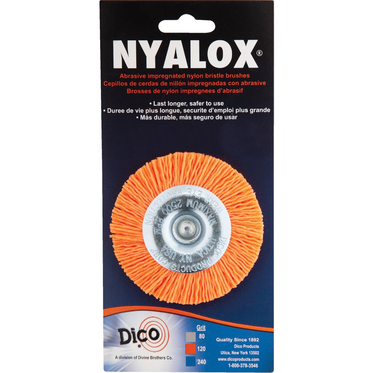 Dico Nyalox 3 In. Coarse Drill-Mounted Wire Brush