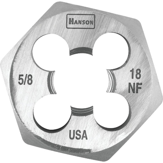 Century Drill & Tool 5/8-18 National Fine 1-7/16 In. Across Flats Fractional Hexagon Die