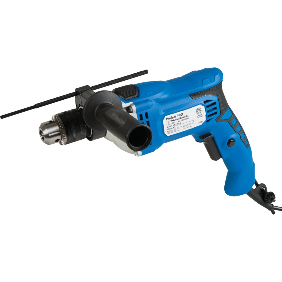 Project Pro 1/2 In. Keyed 7.5-Amp Electric Hammer Drill