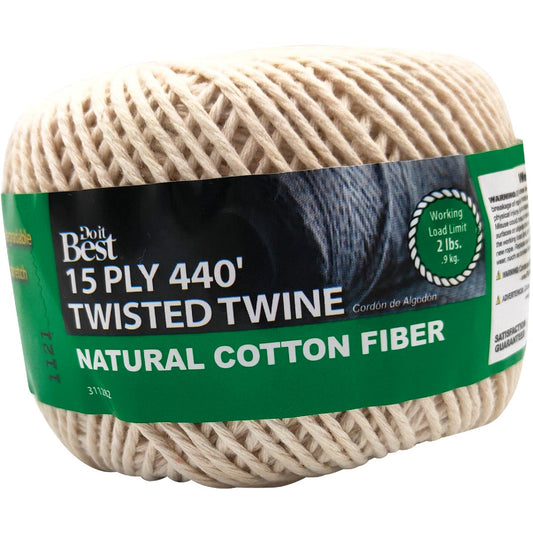 Do it Best 15-Ply x 440 Ft. Natural Twisted Cotton Twine